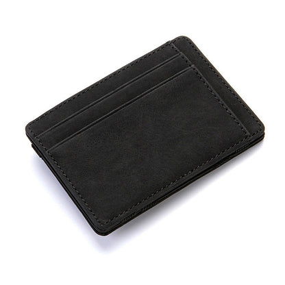 PU Creative Magic Wallet Flip Card Holder Men'