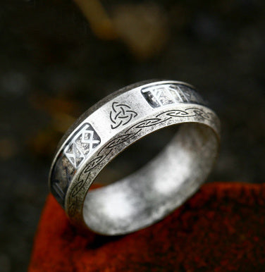 Simple Stainless Steel Old Rings For Men And Women