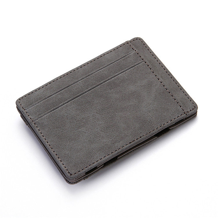 PU Creative Magic Wallet Flip Card Holder Men'