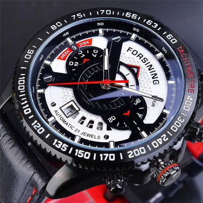 Analog Multifuncional Sport Automatic Wristwatch Leather Belt Military Calendar Mechanical Male Clock Top Brand Luxury