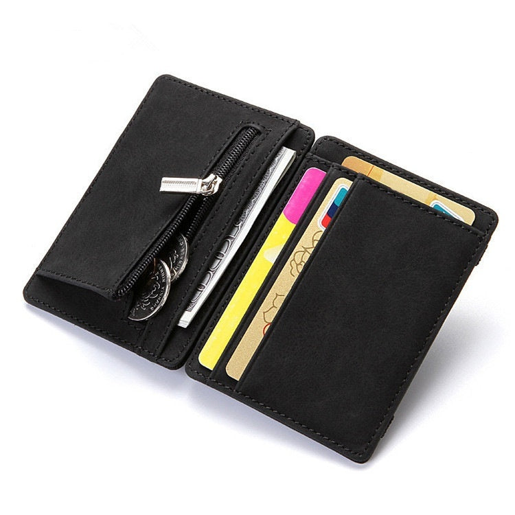 PU Creative Magic Wallet Flip Card Holder Men'