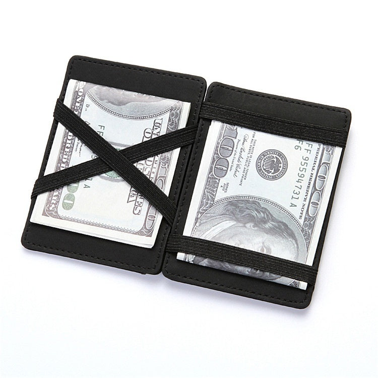 PU Creative Magic Wallet Flip Card Holder Men'