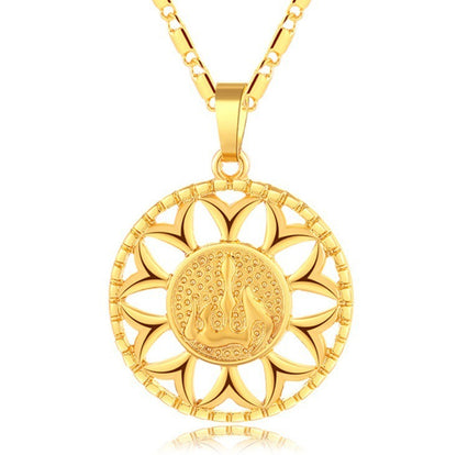 Fashion Sunflower Necklace Jewelry For Men And Women