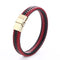 Gold buckle red leather