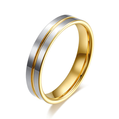 A Pair Of Tungsten Gold Rings For Men And Women For Marriage Proposal Gold Ring