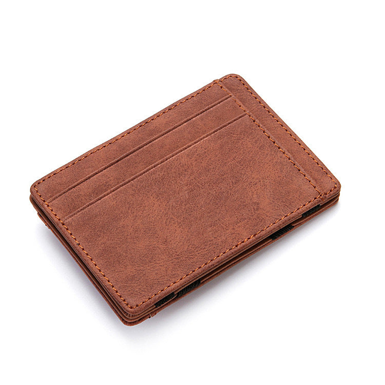 PU Creative Magic Wallet Flip Card Holder Men'