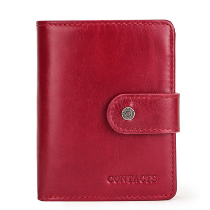 Multifunctional Men's Wallet Pure Cowhide Leather