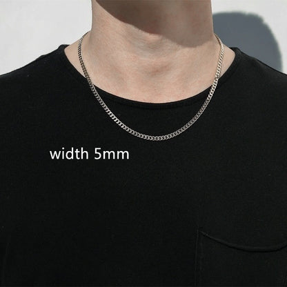 Necklace Chain Luxury Men Boy Jewelry Elegant Gold Color