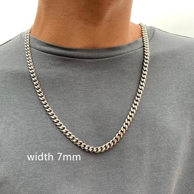 Necklace Chain Luxury Men Boy Jewelry Elegant Gold Color