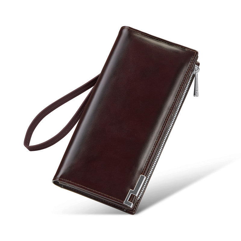 Cash Bag Cowhide Wallet Large Capacity