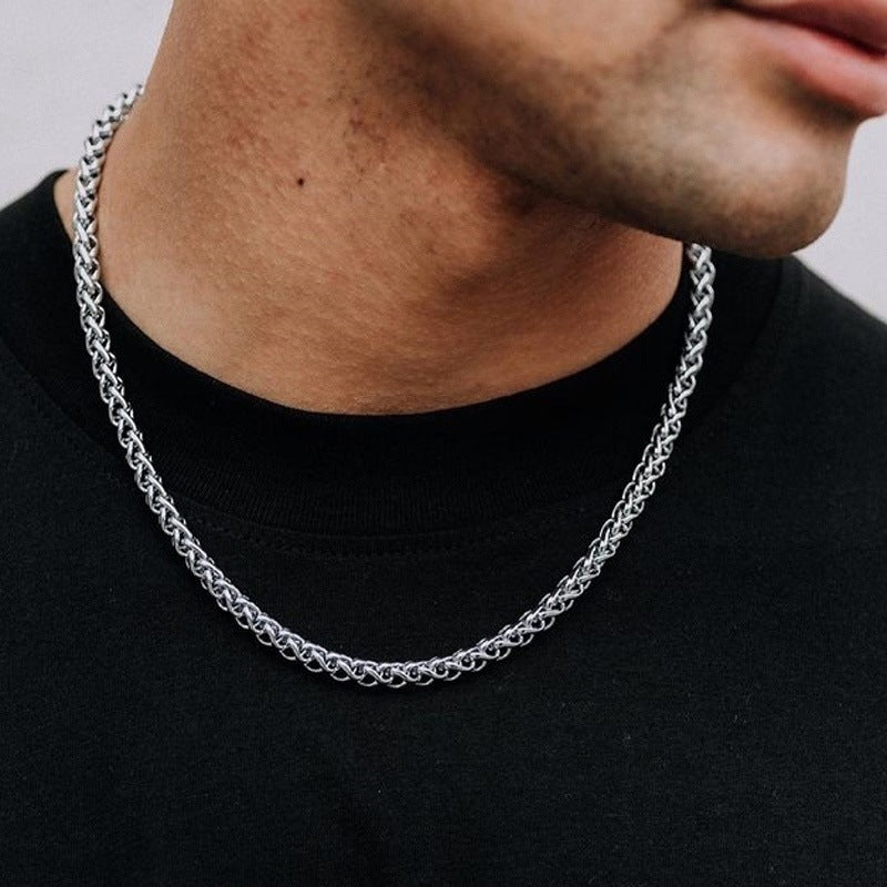 Necklace Chain Luxury Men Boy Jewelry Elegant Gold Color