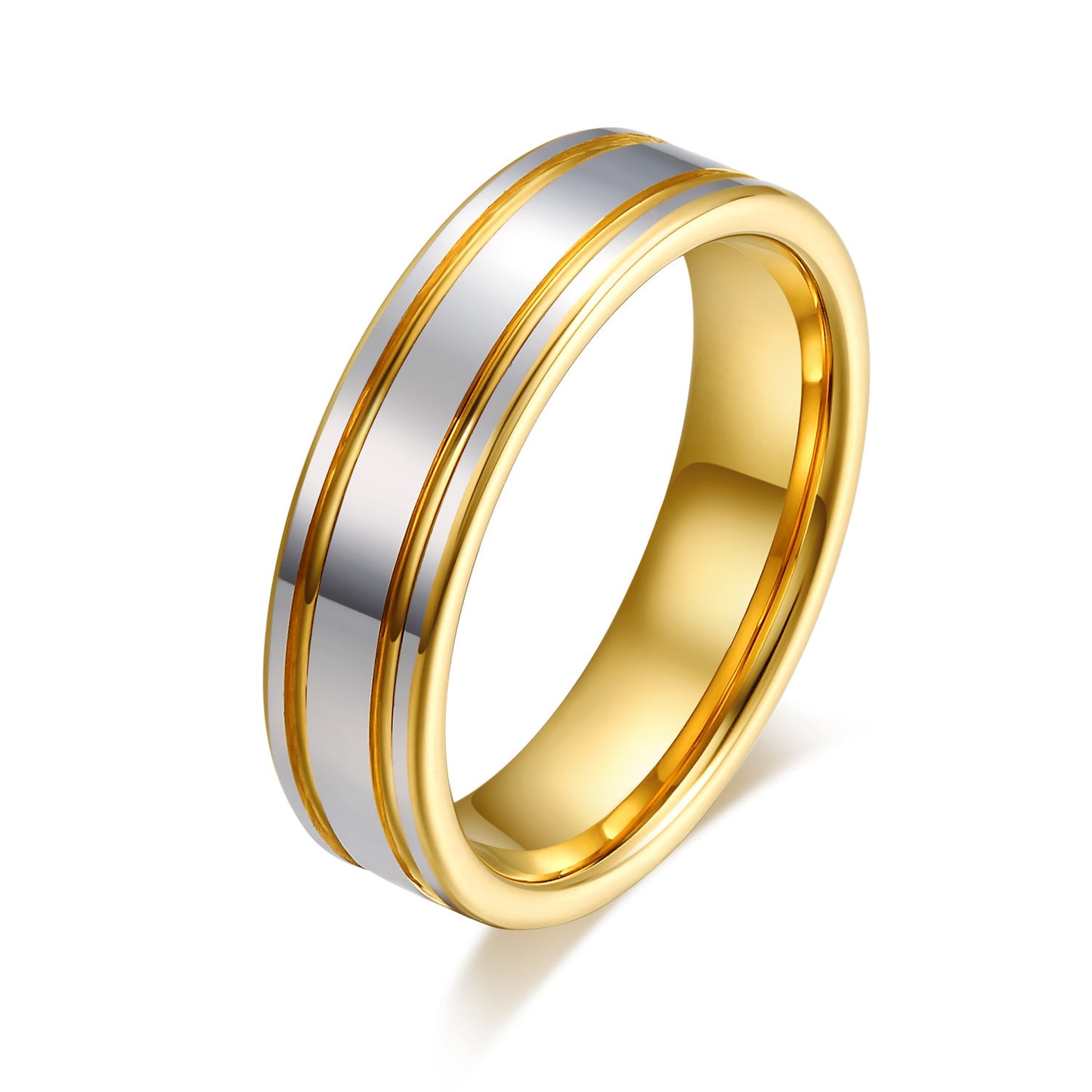 A Pair Of Tungsten Gold Rings For Men And Women For Marriage Proposal Gold Ring